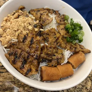 #42B - charbroiled chicken vermicelli with eggroll