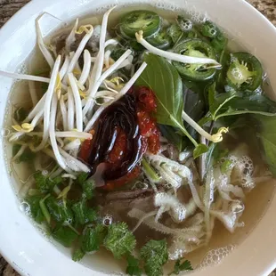 Beef pho small with well done tripe