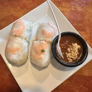 A1. Summer Rolls Bland  peanut sauce good
