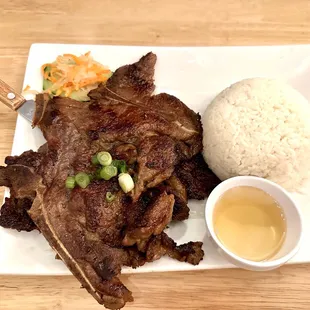 Lemongrass pork chop rice place