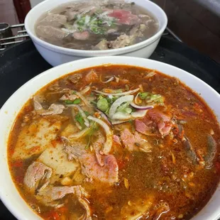 Bun Bo hue. Thin noodles