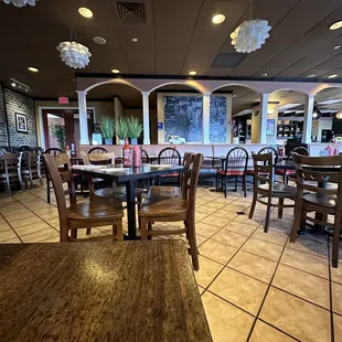 dining area with tables and chairs