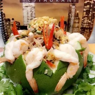 a plate of food on a table