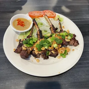 a plate of food on a table