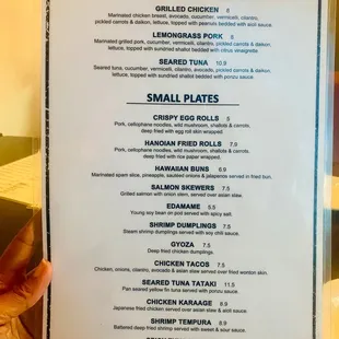 Menu part 1