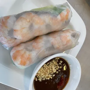 Pork &amp; shrimp summer rolls