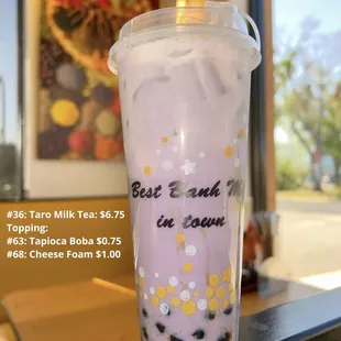 Taro milk tea