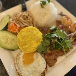 a plate of food on a table