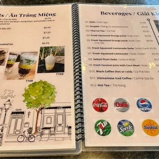 a menu for a restaurant