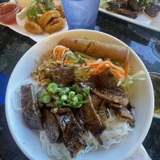 B80. Grilled Pork Vermicelli with Egg Roll/Bun Thit Nuong Cha Gio
