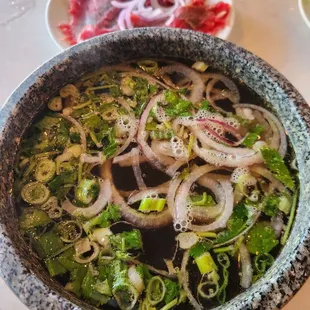 Pho in stone pot
