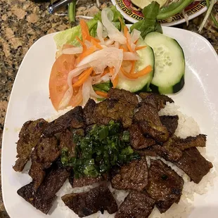 Chargrilled Beef with Steamed Rice, #48