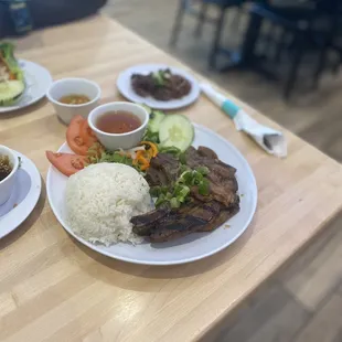 plates of food on a table
