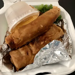 a tray of food