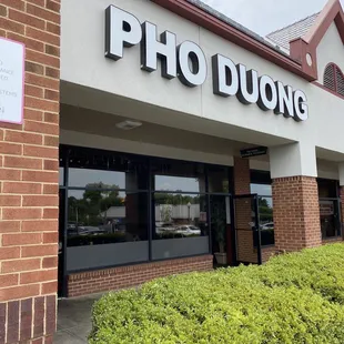 the front of a pho duong store