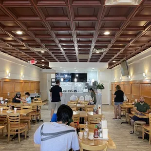 The restaurant seating area