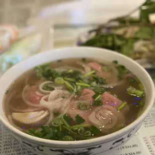 Rare steak pho