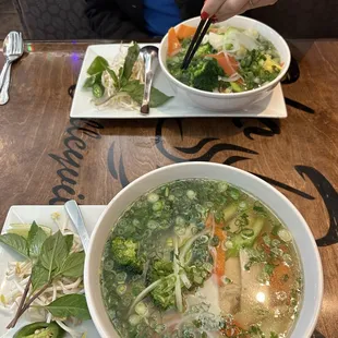Chicken and vegetable pho.
