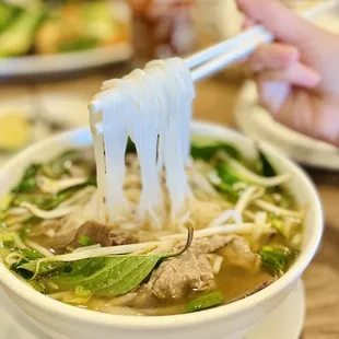 Rare steak pho