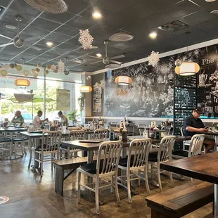 the interior of a restaurant