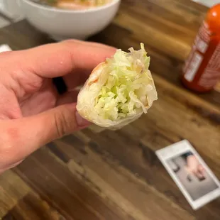 The lettuce filled "spring roll"