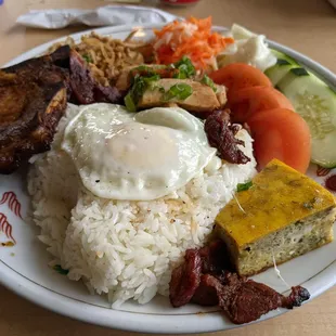 C1. Rice combination platter.