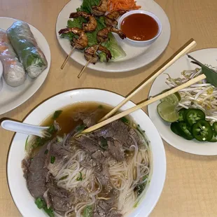 A2. Fresh Spring Rolls - Goi Cuon A9. Skewers of Shrimps- Tm Nuong Tre P27. Well-Done Brisket &amp; Beef Flank Pho