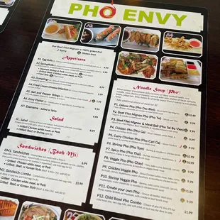 ramen and noodles, menu