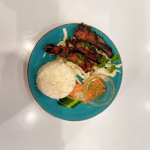 Vietnamese spare ribs with rice