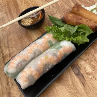 Egg and Spring Roll Combo