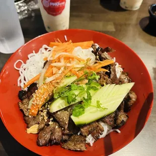 I ordered the Vermicelli bowl with Beef, number 38!