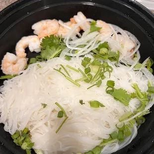 P11. Pho Shrimp before the broth was added.