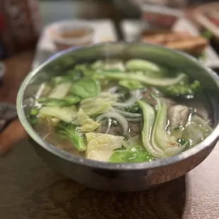 Brisket Regular Pho, with extra veggies, absolute yumminess!!!! I&apos;ve finally found my go to Pho place!