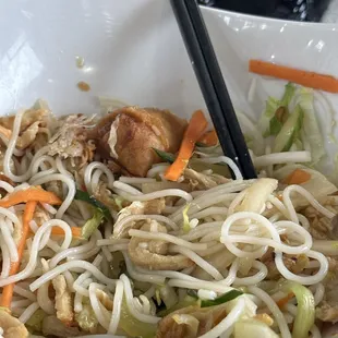 B11: Vermicelli Cold Noodles with Chicken &amp; Spring Roll
