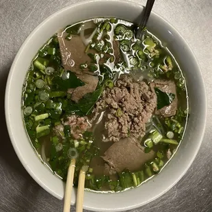 Rare steak pho