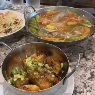 Braised catfish and catfish sour soup