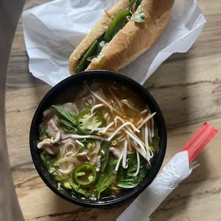 Pho  &amp; M2. Grilled Pork Sandwich