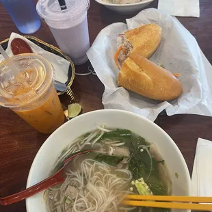 Pho Dac Biet and Banh Mi very good