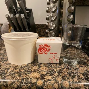This is what you get when you order the &quot;large&quot; pho to go or have it delivered. Seriously?