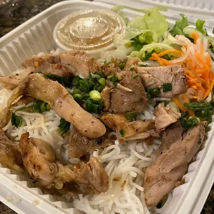 V11 Bun Ga Nuong. Grilled chicken bun. It was ok. The dressing was tasty just not enough of it.