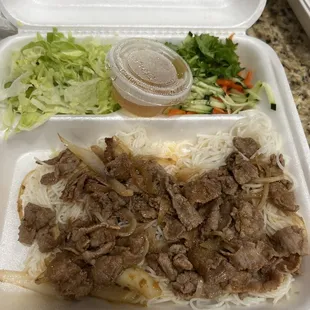 Beef stir fried vermicelli