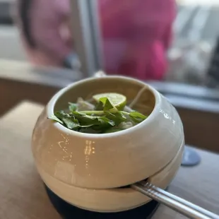 Pho in these cute bowls
