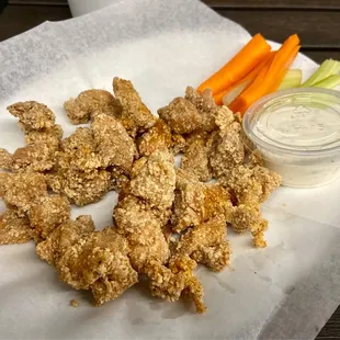 Salt and pepper popcorn chicken.