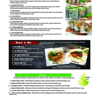 Pho Fresh menu (as of December 2021), page 2