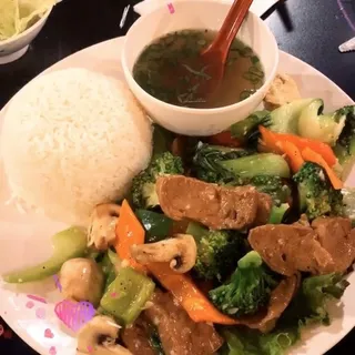 Com Buddha Delight Rice Plate