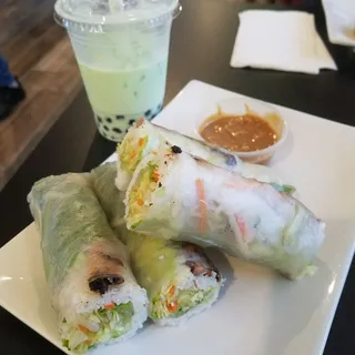 Grilled Chicken Spring Rolls
