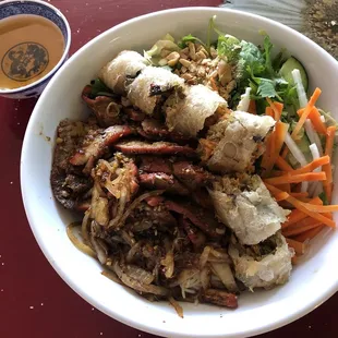 #30 BBQ Pork and Fried Spring roll Bun