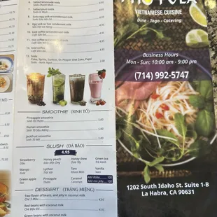 ramen and noodles, menu