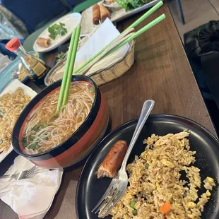 Pho, Curry Fried Rice &amp; Egg rolls