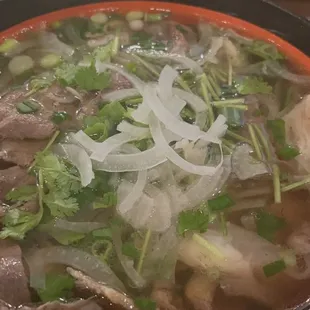 Brisket and tendon pho